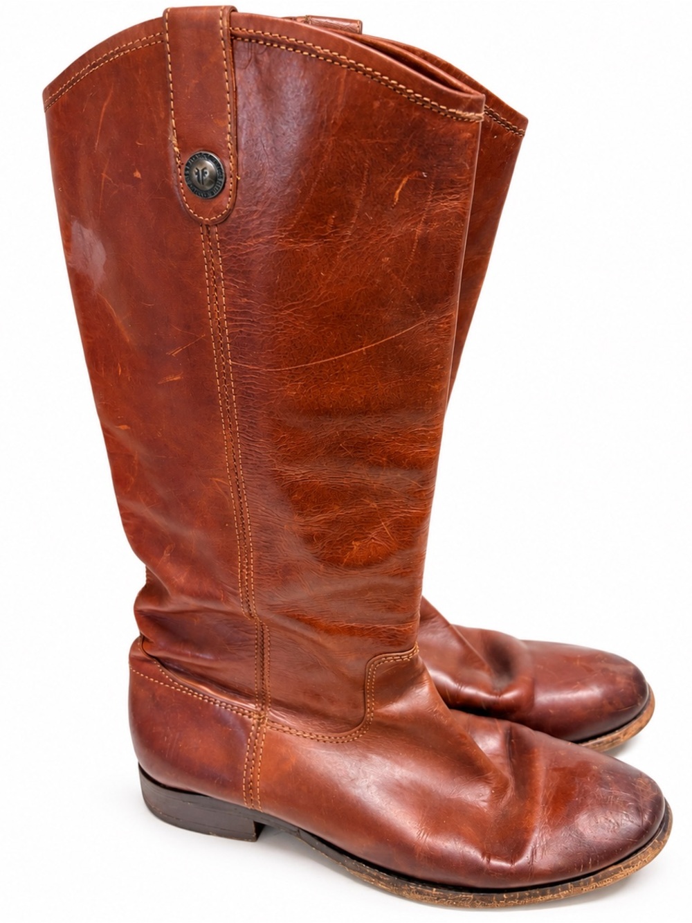 Frye Women's Tall Pull-On Boots — Chestnut Brown Leather
